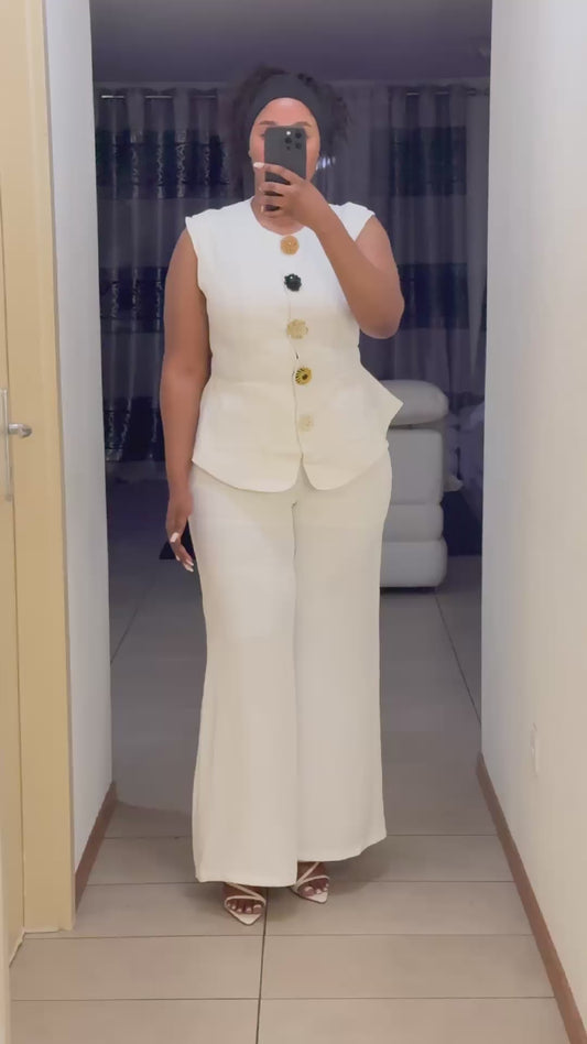 Ensemble Blazer sans manches